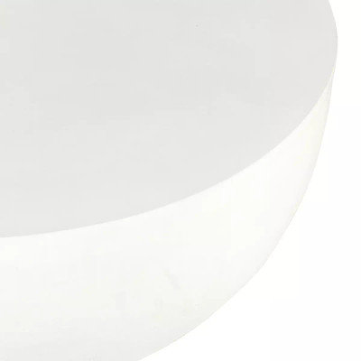Four Hands Basil Outdoor Round Coffee Table - Matte White - 36"