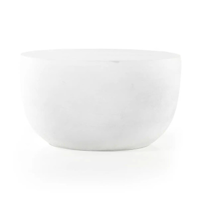 Four Hands Basil Outdoor End Table - Matte White