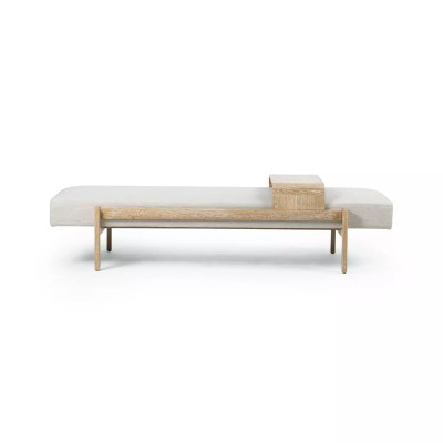 Four Hands Fawkes Bench - Vintage White Wash