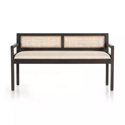 Four Hands Clarita Accent Bench - Black Mango