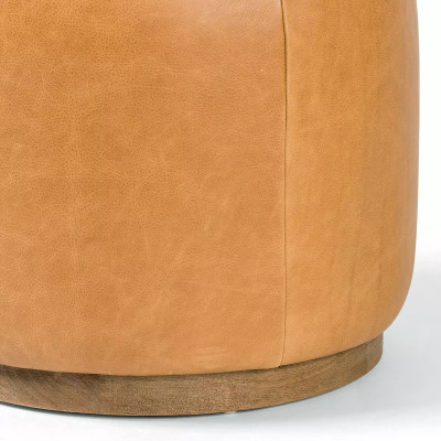 Four Hands Sinclair Round Ottoman - Butterscotch