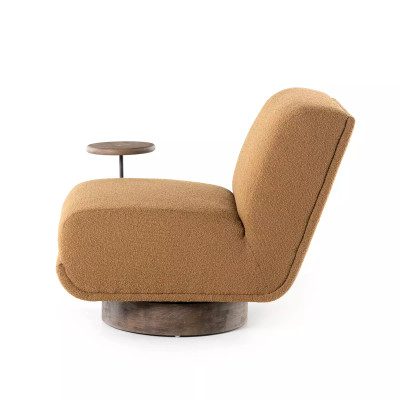 Four Hands Bronwyn Swivel Chair + Table - Copenhagen Amber