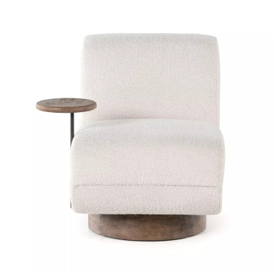 Four Hands Bronwyn Swivel Chair + Table - Knoll Natural