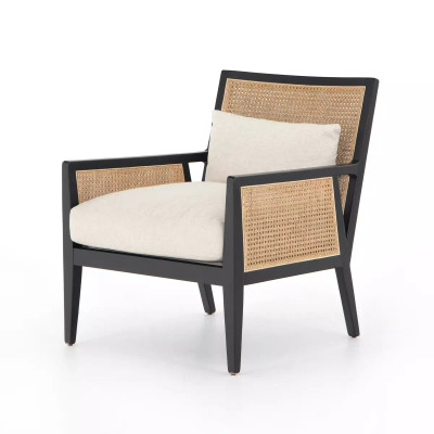 Four Hands Antonia Cane Chair - Brushed Ebony