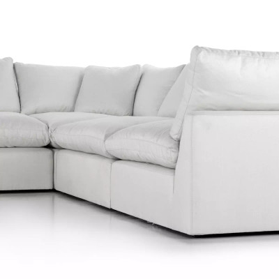 Four Hands Stevie 5 - Piece Sectional W/ Ottoman - Anders Ivory