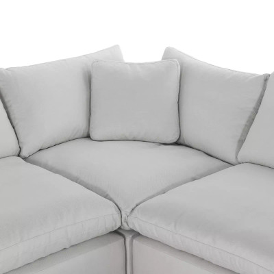 Four Hands Stevie 5 - Piece Sectional W/ Ottoman - Anders Ivory