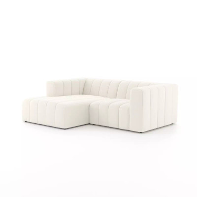 Four Hands Langham Channeled 2 - Piece Sectional - Left Arm Facing - Fayette Cloud