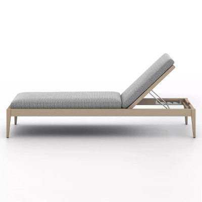 Four Hands Sherwood Outdoor Chaise, Washed Brown - Faye Ash