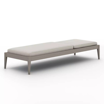 Four Hands Sherwood Outdoor Chaise, Weathered Grey - Stone Grey
