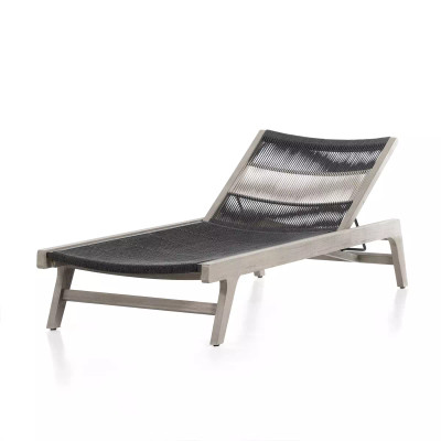 Four Hands Julian Outdoor Chaise - Weathered Grey