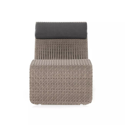 Four Hands Paige Outdoor Woven Chaise - Weathered Brown