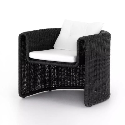 Four Hands Tucson Woven Outdoor Chair - Coal (Closeout)