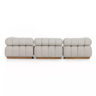 Four Hands Roma Outdoor 3 - Piece Sectional W/ Ottoman - Faye Ash