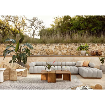 Four Hands BYO: Roma Outdoor Sectional - Corner Piece - Faye Ash