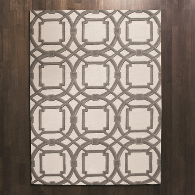 Global Views Arabesque Rug - Grey/Ivory - 12 x 15