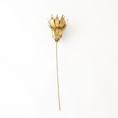 Global Views Brass Lotus Flower - Lg