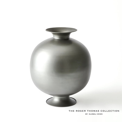 Global Views Bronzino Baluster Gunmetal Vase