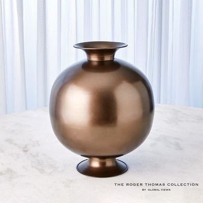 Global Views Bronzino Orb Vase - Brown/Bronze - Lg (Closeout)