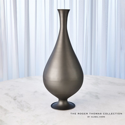 Global Views Bronzino Orb Vase - Gunmetal - Lg (Closeout)
