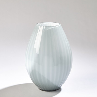 Global Views Cased Glass Stripe Vase - Blue - Lg