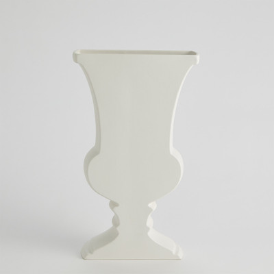 Global Views Classic Sliced Vase - Matte White