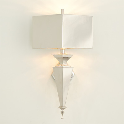 Global Views Diamond Sconce - Nickel