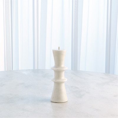 Studio A Double Flair Candle Stand - White