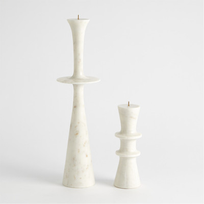 Studio A Double Flair Candle Stand - White