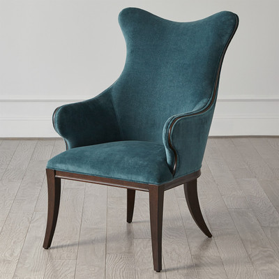 Global Views Evelyn Chair - Dragonfly Velvet