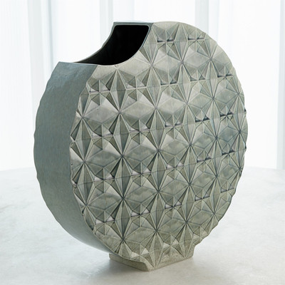 Global Views Geometric Vase - Azure - Lg