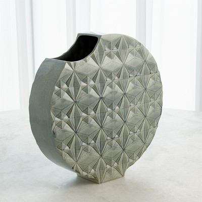 Global Views Geometric Vase - Azure - Sm