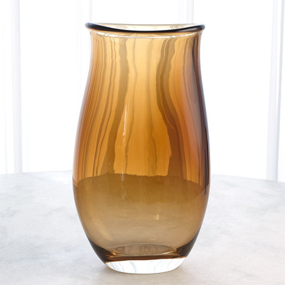 Global Views Giant Glass Vase - Tobacco (Closeout)