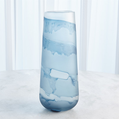 Studio A Glacier Vase - Blue - Sm