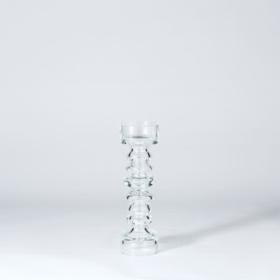 Global Views Glass Ribbed Candleholder/Vase - Sm