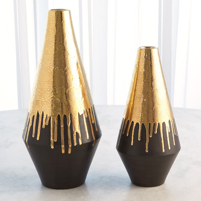 Studio A Gold Drip Vase - Lg