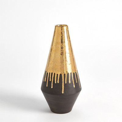 Studio A Gold Drip Vase - Sm