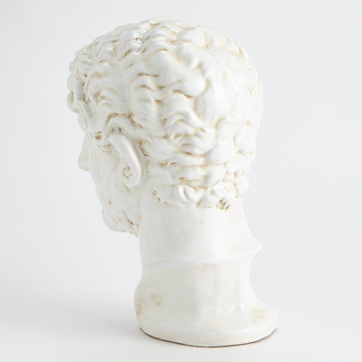 Global Views Hadrian Bust - White Glaze