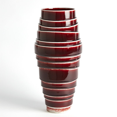 Global Views Layered Vase - Oxblood - Tall