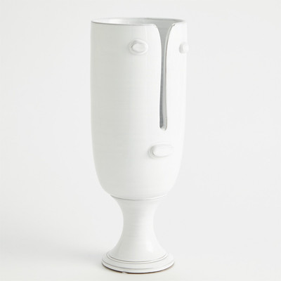 Global Views Long Nose Vase - White - Sm