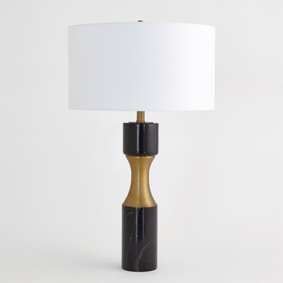 Global Views Marble Cinch Lamp - Black