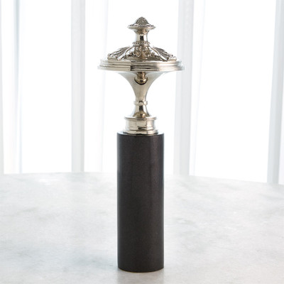 Global Views Newel Cap Sculpture - Nickel - Black Granite - Lg (Closeout)