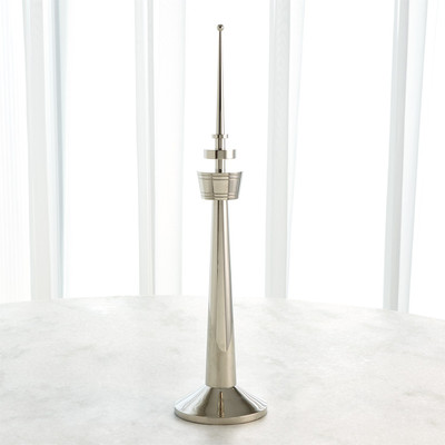 Global Views Radio Tower Sculpture - Nickel - Lg (Closeout)