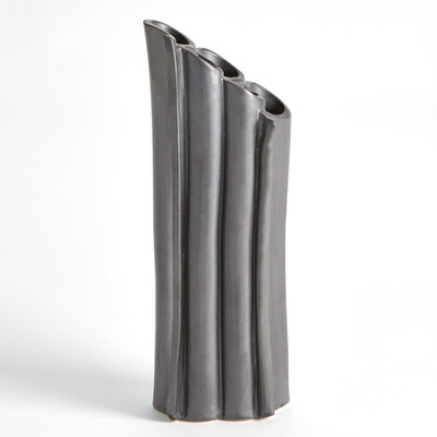 Studio A Ribbon Vase - Matte Graphite - Med