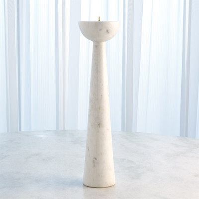 Studio A Round Top Candle Stand - White - Lg