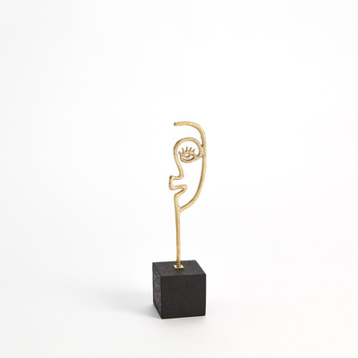 Studio A Scribble Sculpture Daughter - Polished Brass