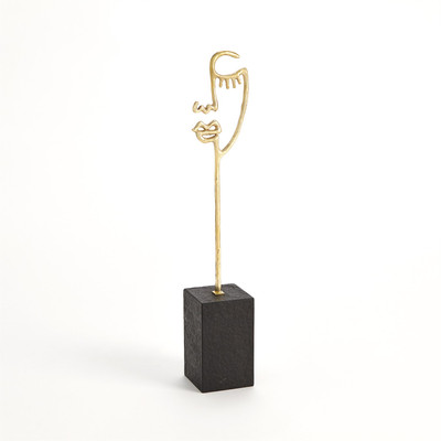 Studio A Scribble Sculpture Son - Polished Brass