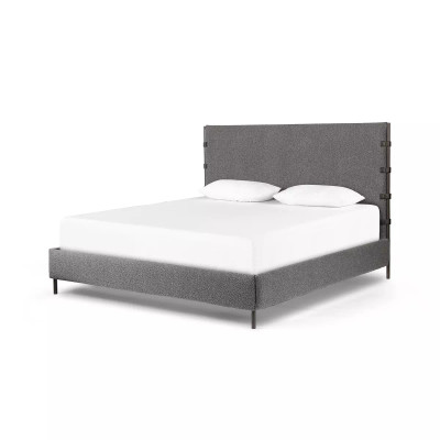 Four Hands Anderson Bed - King - Knoll Charcoal