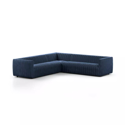 Four Hands Augustine 3 - Piece Sectional - Sapphire Navy - 105"
