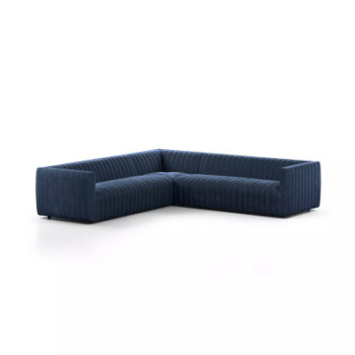 Four Hands Augustine 3 - Piece Sectional - Sapphire Navy - 105" (Closeout)