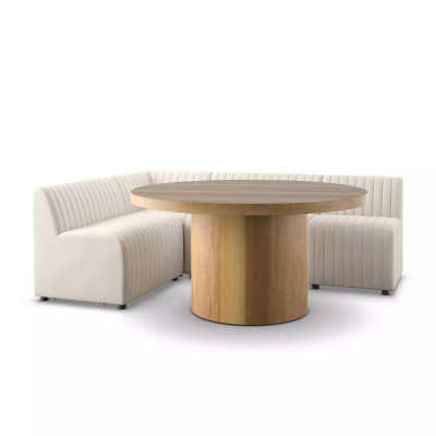 Four Hands Augustine Dining Banquette, L - Shape - 91.5" - Capri Oatmeal